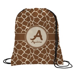 Giraffe Print Drawstring Backpack (Personalized)