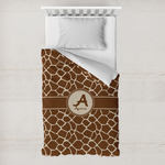 Giraffe Print Toddler Duvet Cover w/ Name and Initial