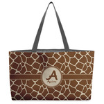 Giraffe Print Beach Totes Bag - w/ Black Handles (Personalized)