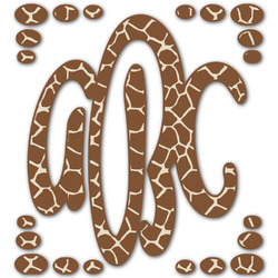 Giraffe Print Monogram Decal - Small (Personalized)
