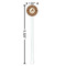 Giraffe Print White Plastic 5.5" Stir Stick - Round - Dimensions