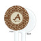 Giraffe Print White Plastic 5.5" Stir Stick - Single Sided - Round - Front & Back