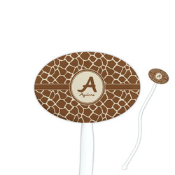 Giraffe Print Oval Stir Sticks (Personalized)