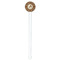 Giraffe Print White Plastic 7" Stir Stick - Round - Single Stick