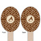 Giraffe Print Wooden Food Pick - Oval - Double Sided - Front & Back