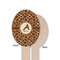 Giraffe Print Wooden Food Pick - Oval - Single Sided - Front & Back