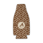 Giraffe Print Zipper Bottle Cooler (Personalized)