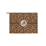 Giraffe Print Zipper Pouch - Small - 8.5"x6" (Personalized)