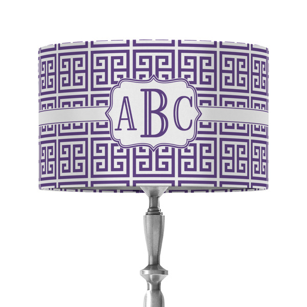 Custom Greek Key 12" Drum Lamp Shade - Fabric (Personalized)