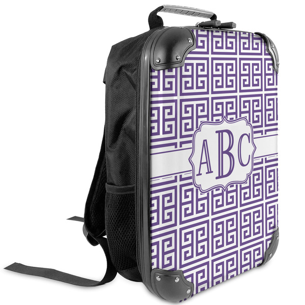 Custom Greek Key Kids Hard Shell Backpack (Personalized)