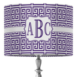 Greek Key 16" Drum Lamp Shade - Fabric (Personalized)