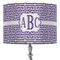 Greek Key 16" Drum Lampshade - ON STAND (Fabric)