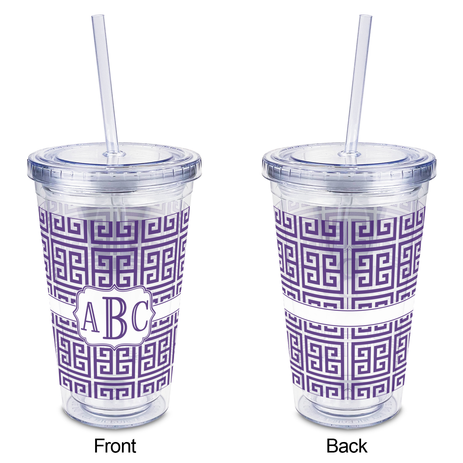 Custom 16 oz Double Wall Acrylic Tumblers with Lid & Straw - Full Print, Design & Preview Online