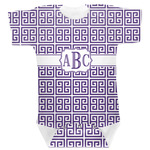 Greek Key Baby Bodysuit 3-6 w/ Monogram