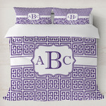 Greek Key Duvet Cover Set - King (Personalized)