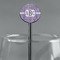 Greek Key Black Plastic 5.5" Stir Stick - Round - Main