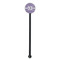 Greek Key Black Plastic 5.5" Stir Stick - Round - Single Stick