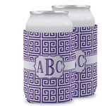 Greek Key Can Cooler (12 oz) w/ Monogram