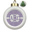 Greek Key Ceramic Christmas Ornament - Xmas Tree (Front View)