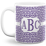 Greek Key 11 Oz Coffee Mug - White (Personalized)