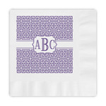 Greek Key Embossed Decorative Napkins (Personalized)