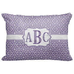 Greek Key Decorative Baby Pillowcase - 16"x12" w/ Monogram