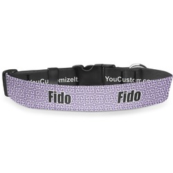 Greek Key Deluxe Dog Collar - Toy (6" to 8.5") (Personalized)