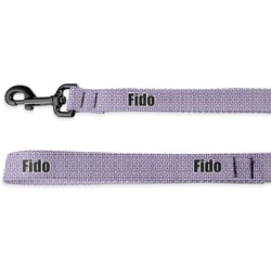 Greek Key Deluxe Dog Leash - 4 ft (Personalized)