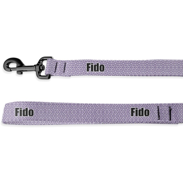 Custom Greek Key Deluxe Dog Leash (Personalized)