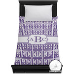 Greek Key Duvet Cover - Twin XL (Personalized)