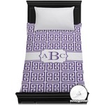 Greek Key Duvet Cover - Twin (Personalized)