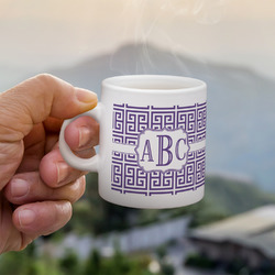 Greek Key Single Shot Espresso Cup - Single (Personalized)