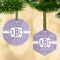 Greek Key Frosted Glass Ornament - MAIN PARENT