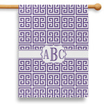 Greek Key 28" House Flag - Single Sided (Personalized)