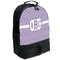 Greek Key Large Backpack - Black - Angled View