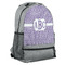 Greek Key Large Backpack - Gray - Angled View