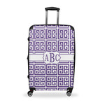 Greek Key Suitcase - 28" Large - Checked w/ Monogram