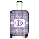 Greek Key Suitcase - 24" Medium - Checked (Personalized)