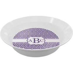 Greek Key Melamine Bowl - 12 oz (Personalized)