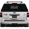 Greek Key Personalized Square Car Magnets on Ford Explorer
