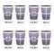 Greek Key Shot Glassess - Two Tone - Set of 4 - APPROVAL