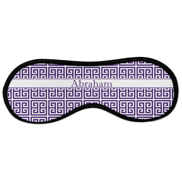 Custom Greek Key Sleeping Eye Masks - Large (Personalized)