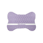 Greek Key Bone Shaped Dog Food Mat (Small) (Personalized)