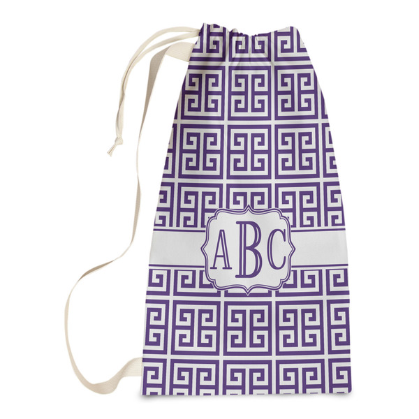 Custom Greek Key Laundry Bags - Small (Personalized)