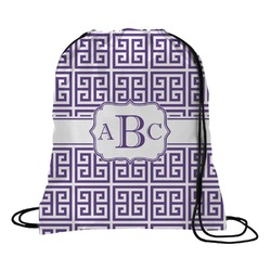 Greek Key Drawstring Backpack - Small (Personalized)