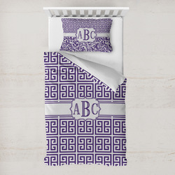 Greek Key Toddler Bedding w/ Monogram