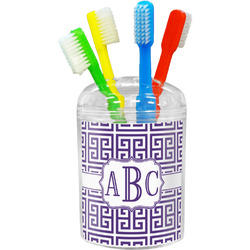 Greek Key Toothbrush Holder (Personalized)