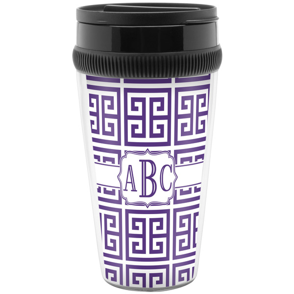 Custom Greek Key Acrylic Travel Mug without Handle (Personalized)