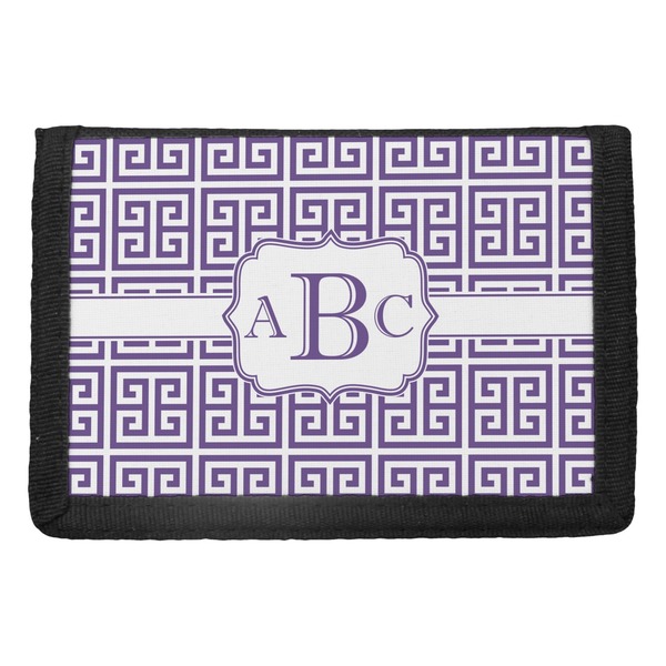 Custom Greek Key Trifold Wallet (Personalized)