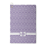 Greek Key Waffle Weave Golf Towel (Personalized)